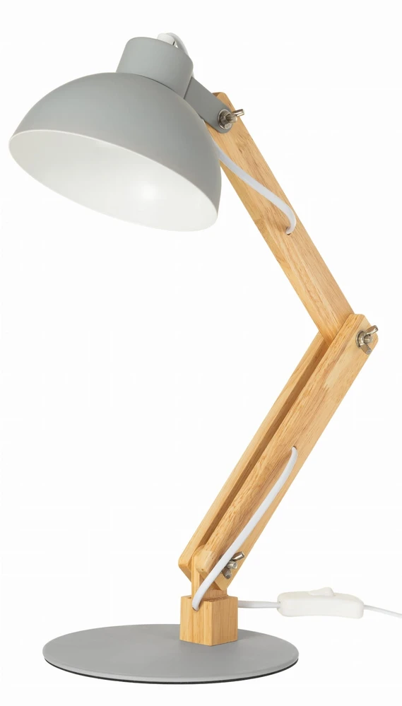 Led Stalinė lempa drewniana JUNIOR pilka