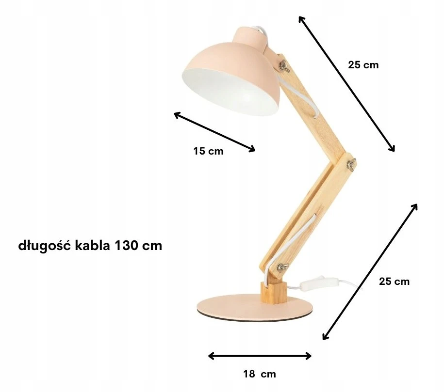 Led Stalinė lempa dziecięca JUNIOR pudrowy róż