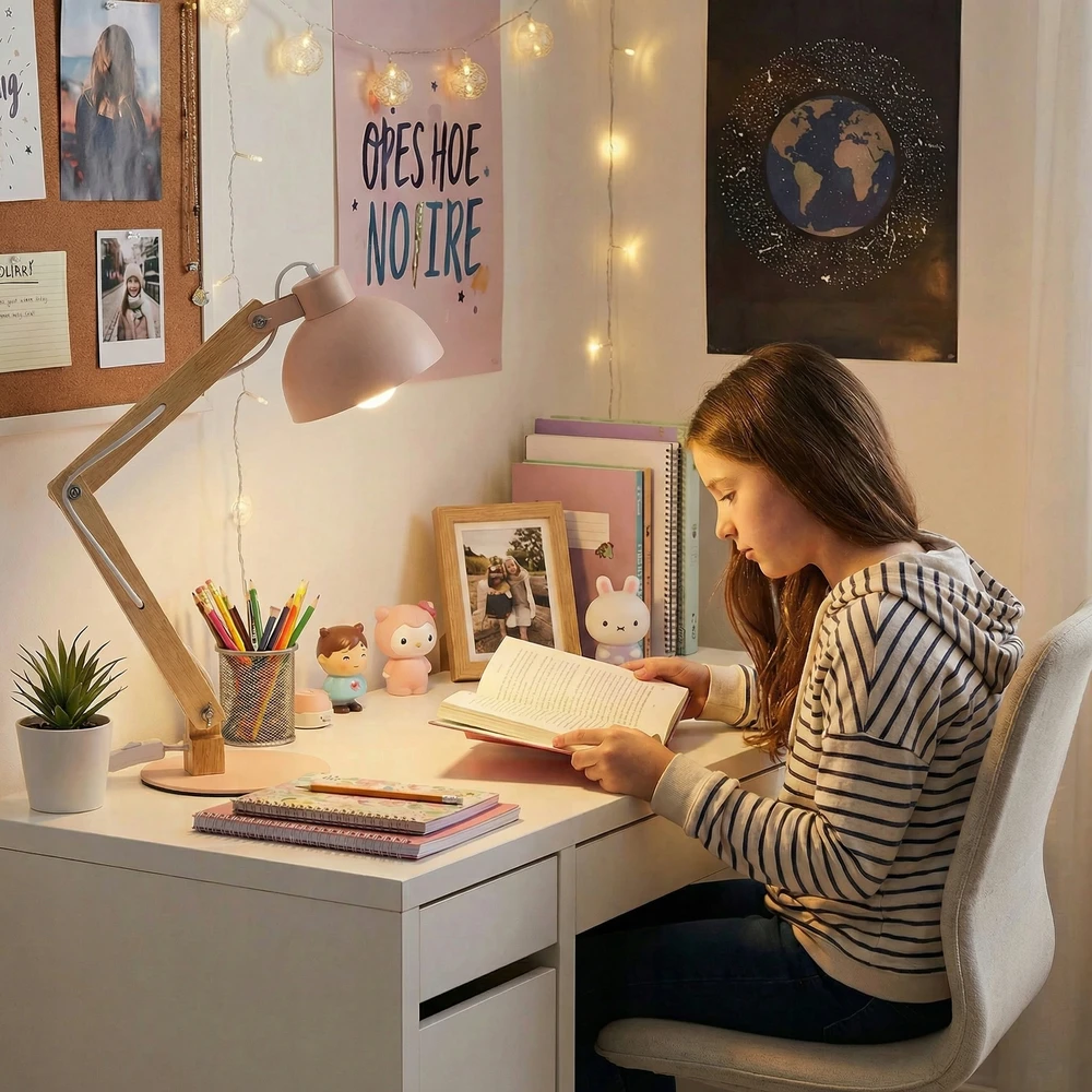 Led Stalinė lempa dziecięca JUNIOR pudrowy róż