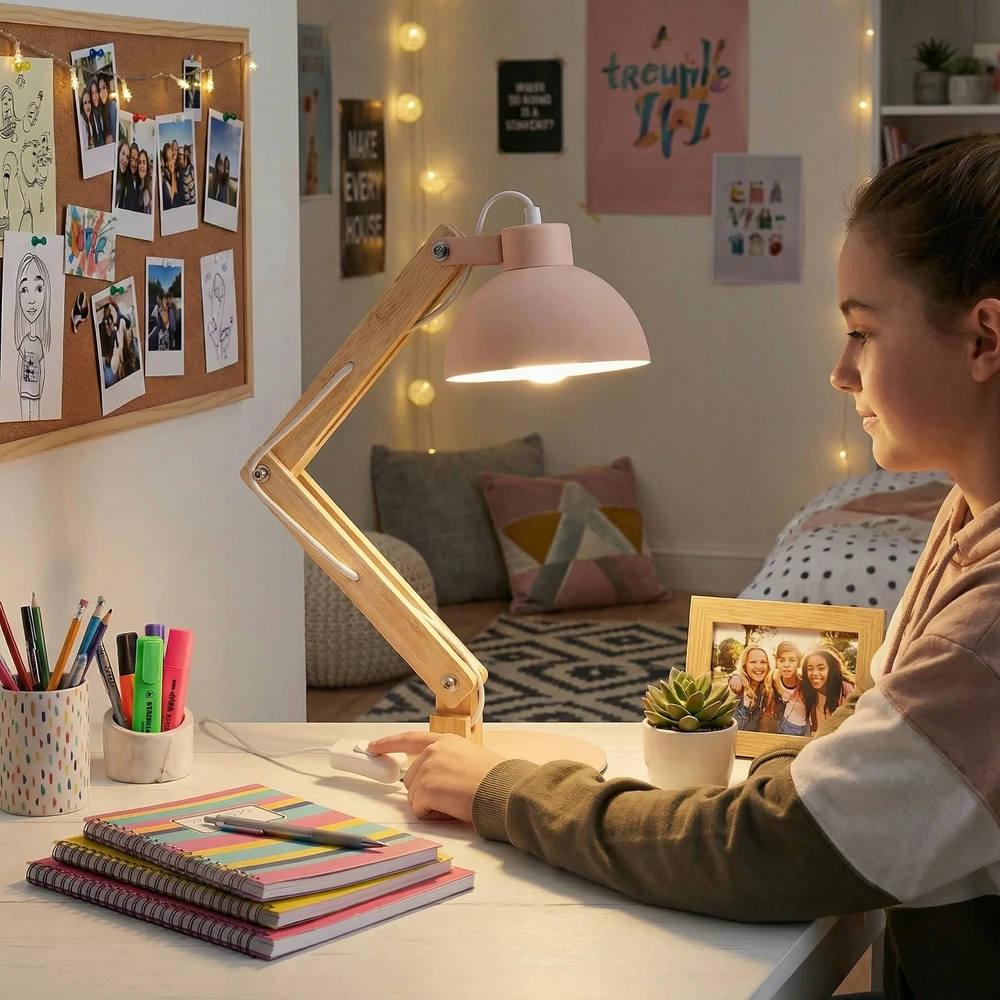 Led Stalinė lempa dziecięca JUNIOR pudrowy róż