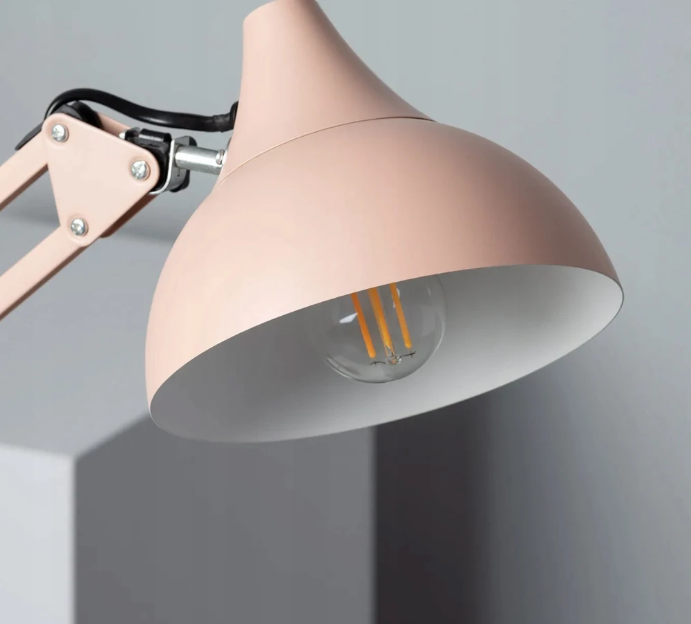 Led Stalinė lempa FLEXO metalo sp. pastelowa rožinė