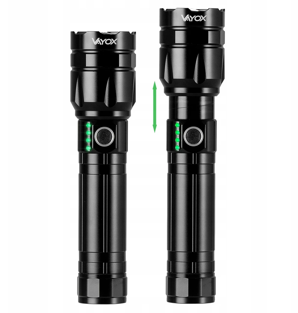LED TAKTINIS ĮKRAUJAMAS BLYKŠČIUS MILITARY ZOOM 30 W USB-C PRO POWER VAYOX