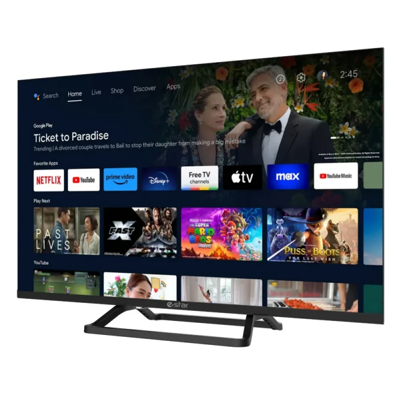 Televizorius eSTAR Android TV 32"/82cm 2K HD LEDTV32A3T2 Juodas