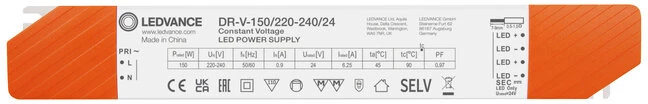 LED transformatorius LEDVANCE DR, IP20, 120 W, įėjimas AC220-240V, išėjimas DC24V