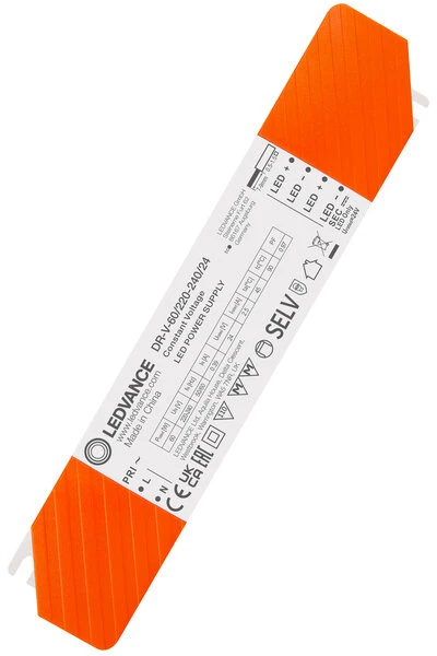LED transformatorius LEDVANCE DR, IP20, 60 W, įėjimas AC220-240V, išėjimas DC24V