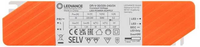 LED transformatorius LEDVANCE DR, IP20, 30 W, įėjimas AC220-240V, išėjimas DC24V
