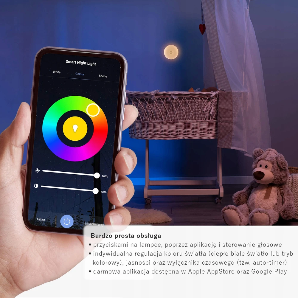 LED USB Bluetooth naktinės lempos REER programa