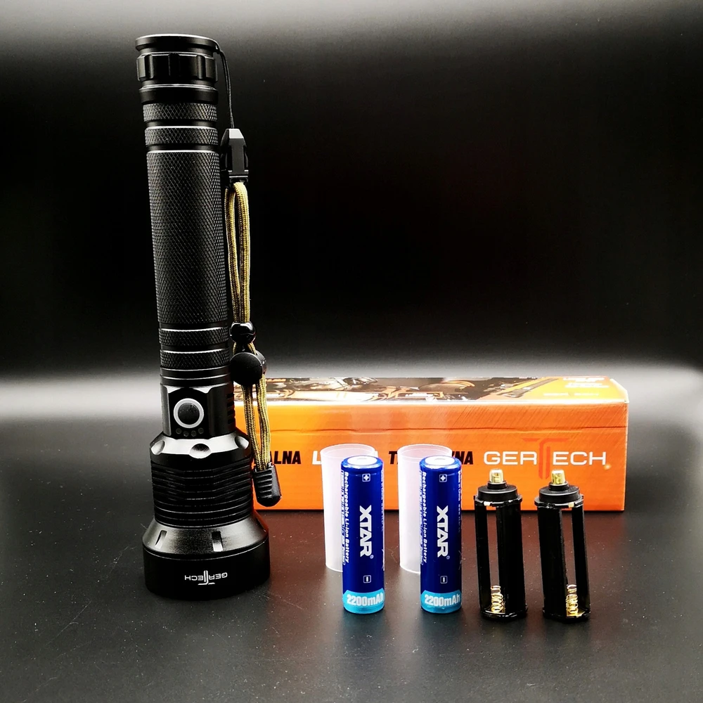 LED žibintuvėlio BATERIJA Karinis labai GALINGAS ZOOM reflektorius PROFESSIONAL