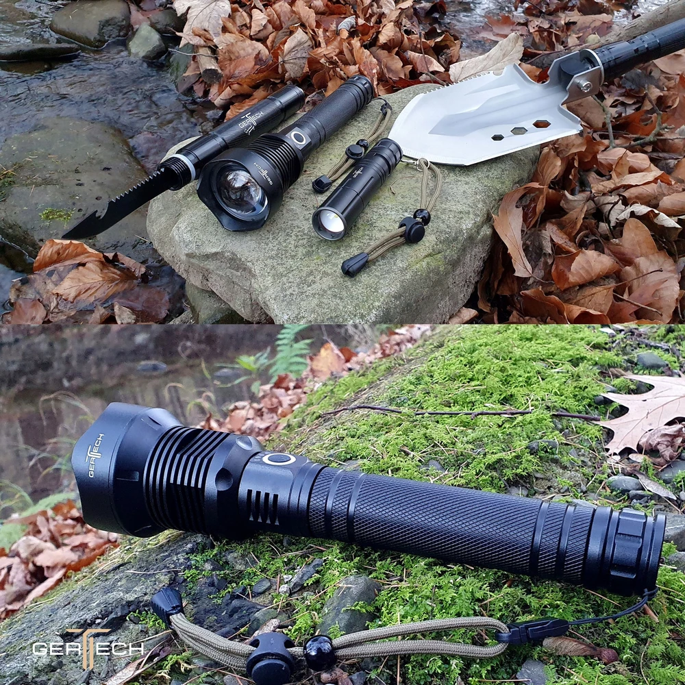 LED žibintuvėlio BATERIJA Karinis labai GALINGAS ZOOM reflektorius PROFESSIONAL