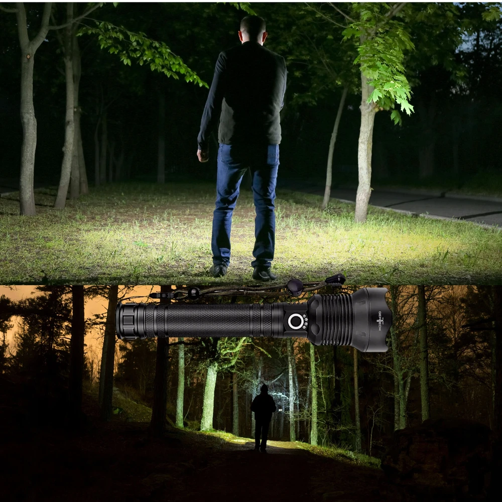 LED žibintuvėlio BATERIJA Karinis labai GALINGAS ZOOM reflektorius PROFESSIONAL