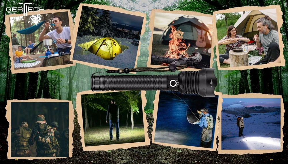 LED žibintuvėlio BATERIJA Karinis labai GALINGAS ZOOM reflektorius PROFESSIONAL