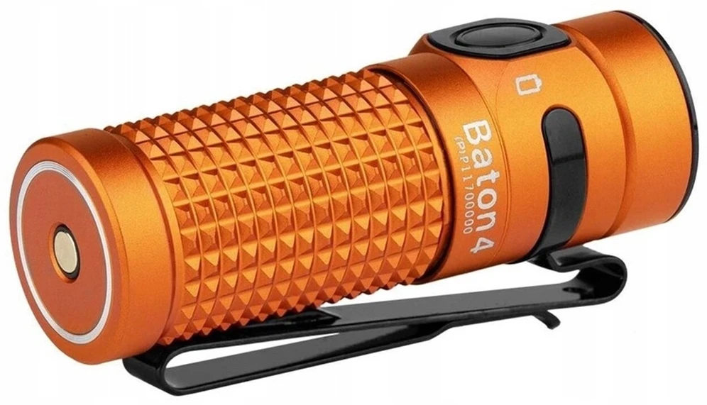 LED žibintuvėlis su įkrovikliu Olight Baton 4 Premium orange1300lm 170m 190dni