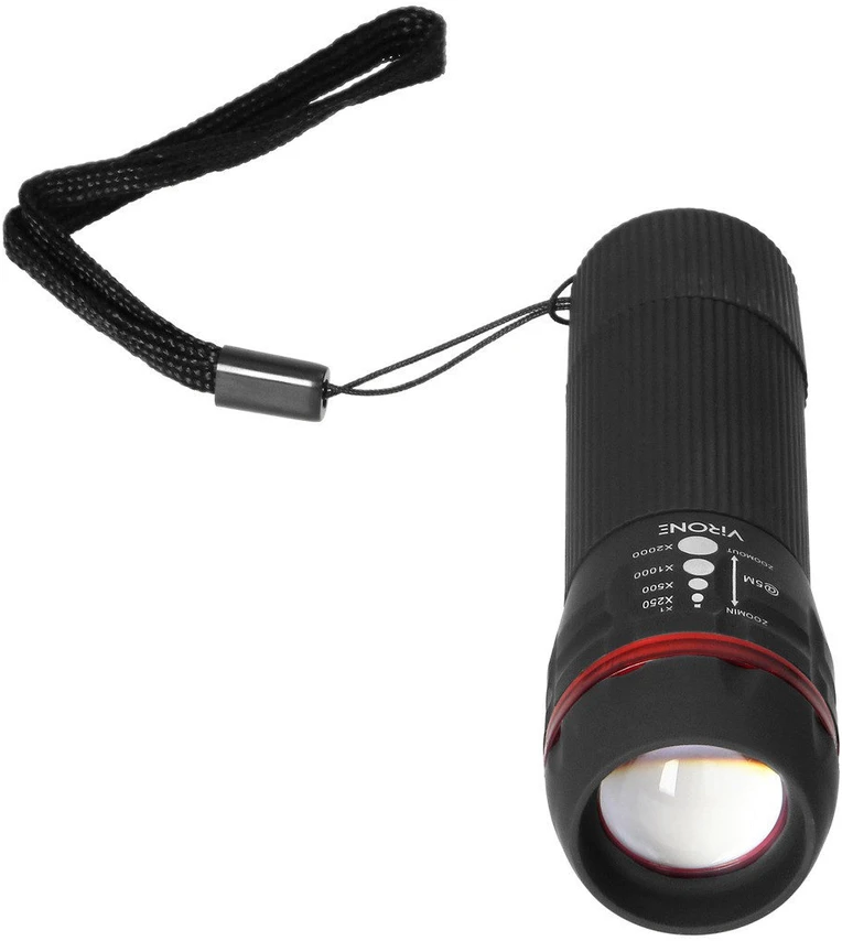 Orno LED žibintuvėlis VIRONE, 10W, 60lm, elementai 3xAAA (neįeina), juodos spalvos