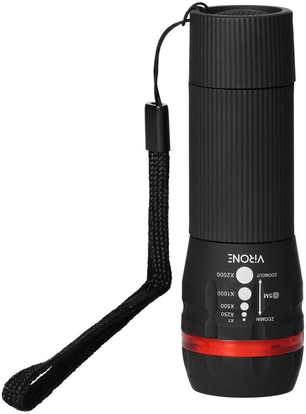 Orno LED žibintuvėlis VIRONE, 10W, 60lm, elementai 3xAAA (neįeina), juodos spalvos