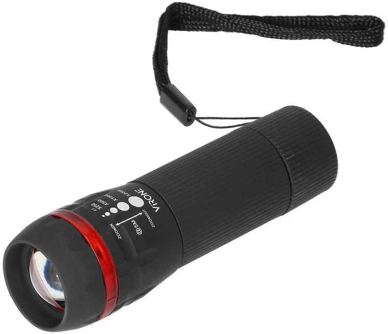 Orno LED žibintuvėlis VIRONE, 10W, 60lm, elementai 3xAAA (neįeina), juodos spalvos