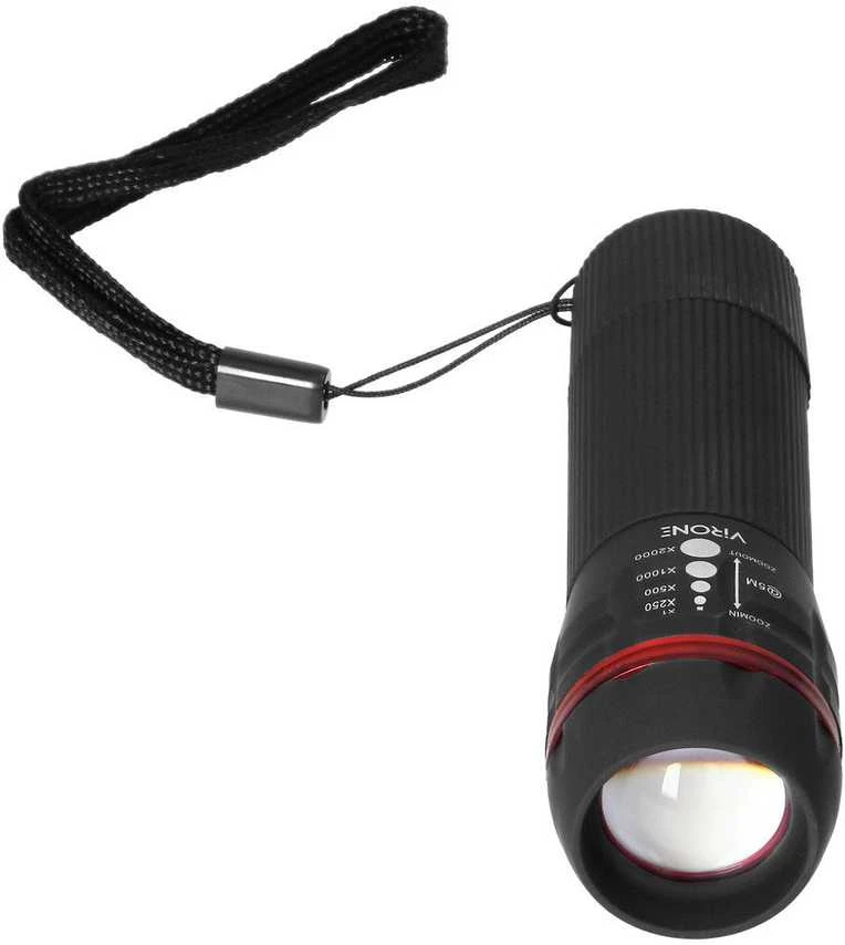 Orno LED žibintuvėlis VIRONE, 10W, 60lm, elementai 3xAAA (neįeina), juodos spalvos
