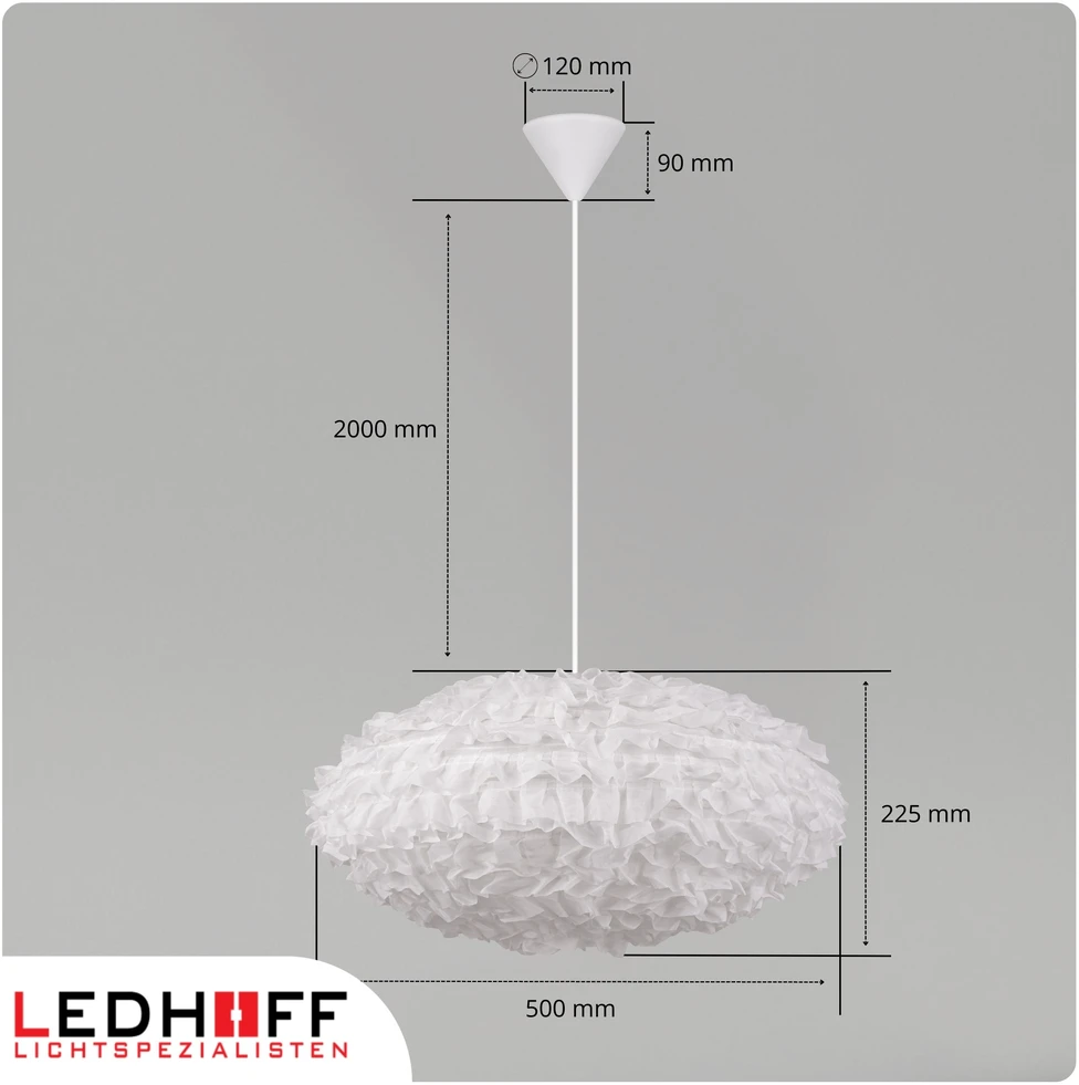 Ledhoff Lampa sufitowa wisząca LED balta E27 chmurka ŻYRANDOL do pokoju dziecka