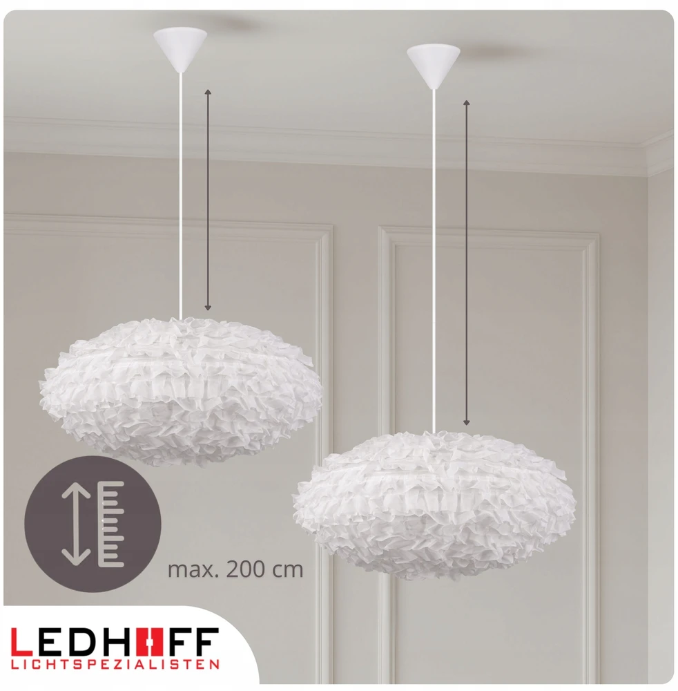 Ledhoff Lampa sufitowa wisząca LED balta E27 chmurka ŻYRANDOL do pokoju dziecka