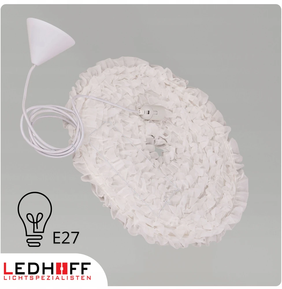 Ledhoff Lampa sufitowa wisząca LED balta E27 chmurka ŻYRANDOL do pokoju dziecka
