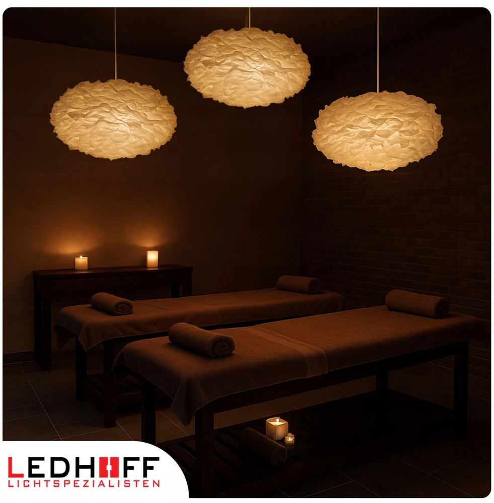 Ledhoff Lampa sufitowa wisząca LED balta E27 chmurka ŻYRANDOL do pokoju dziecka