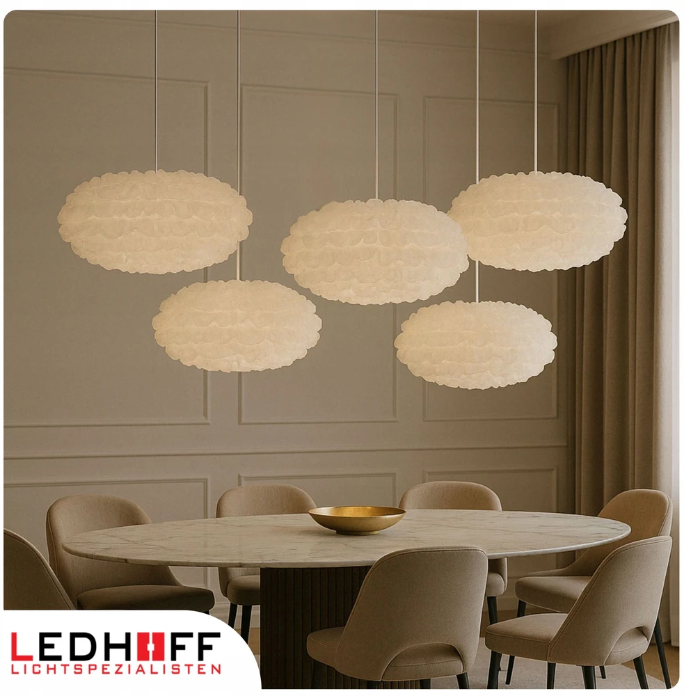 Ledhoff Lampa sufitowa wisząca LED balta E27 chmurka ŻYRANDOL do pokoju dziecka