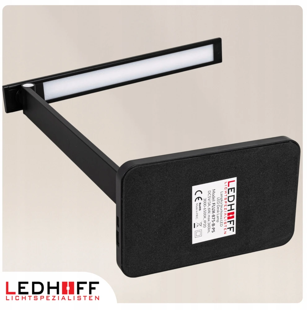 Ledhoff Lampka Biurkowa LED Nocna Na Biurko dla Dziecka + Įkroviklis INDUKCYJNA