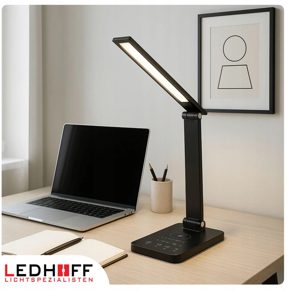 Ledhoff Lampka Biurkowa LED Nocna Na Biurko dla Dziecka + Įkroviklis INDUKCYJNA