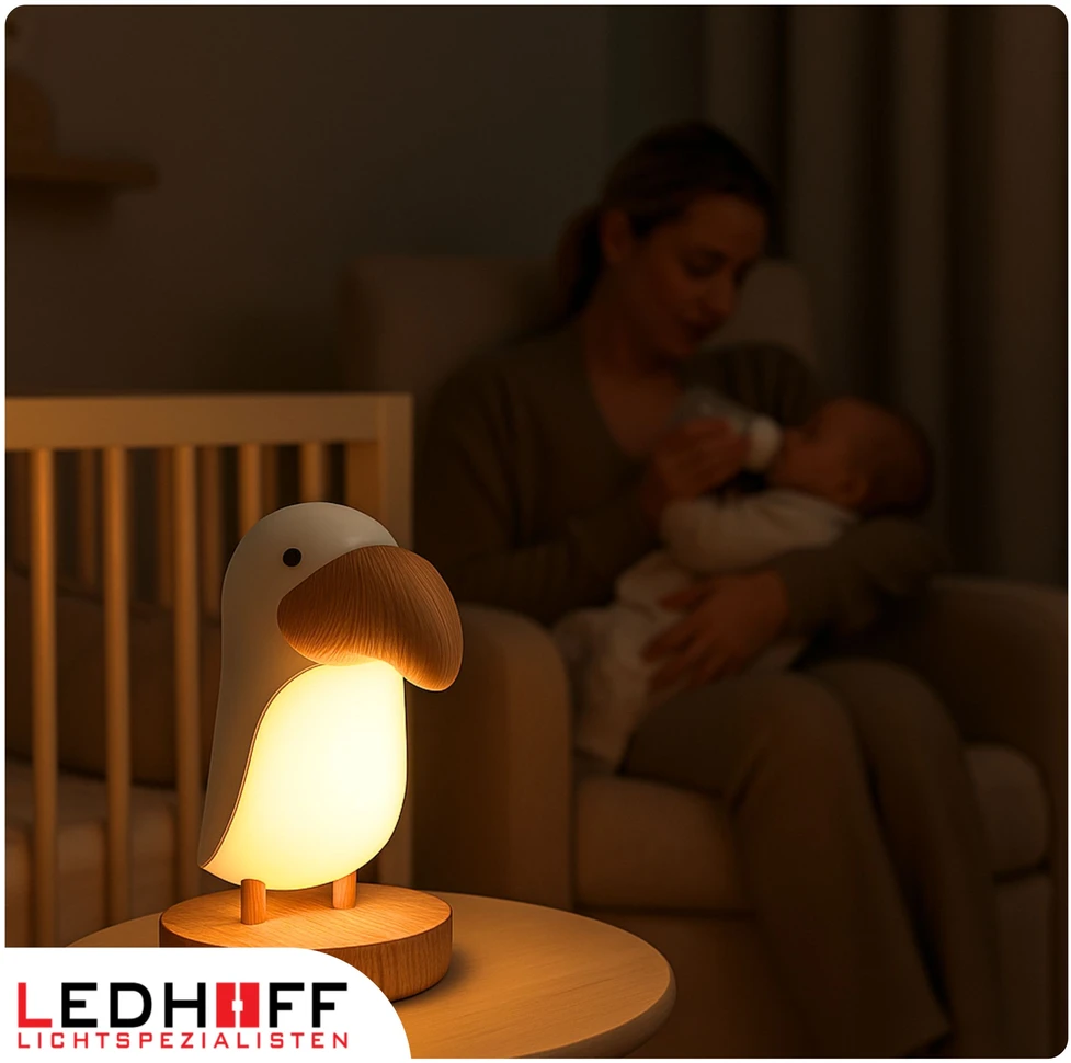 Ledhoff Lampka nocna do pokoju dziecka PREZENT vaikams LED TUKAN do czytania