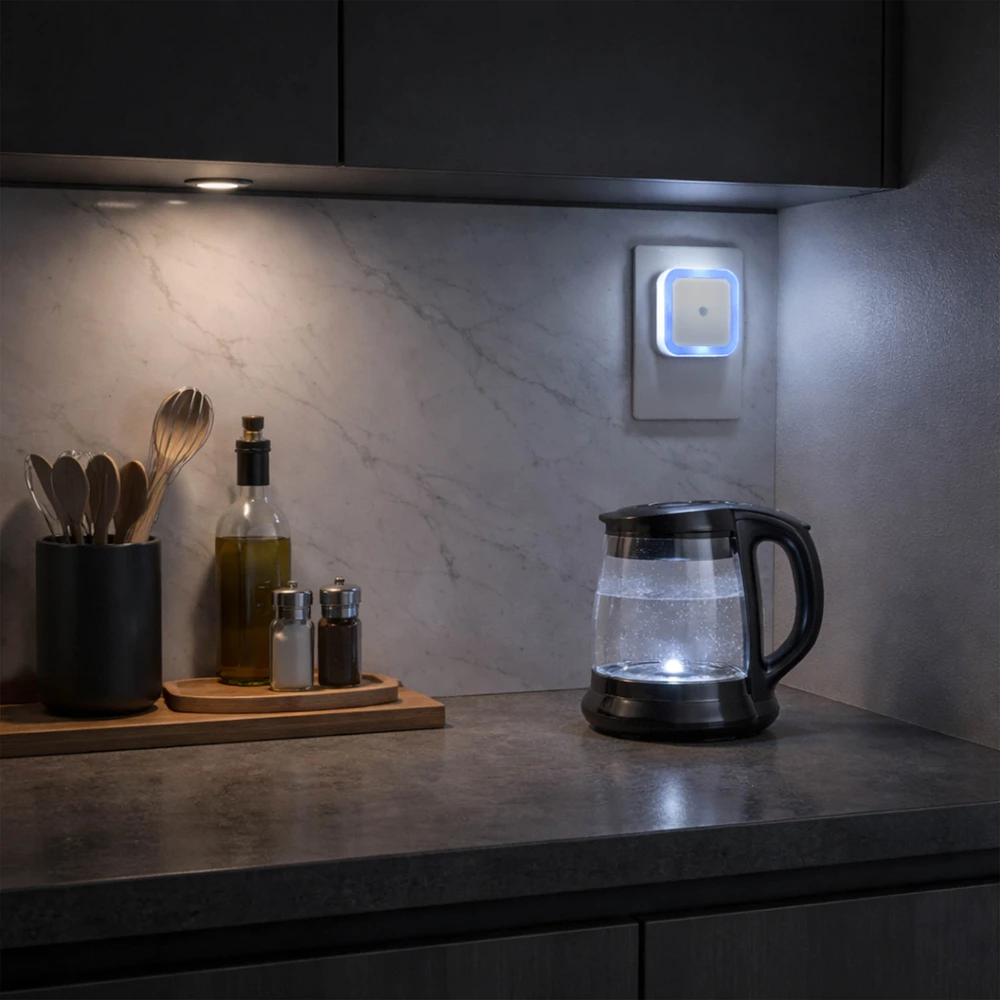 LEDLUX Lampka nocna LED do kontaktu Czujnik zmierzchu Žydra Orientacyjna