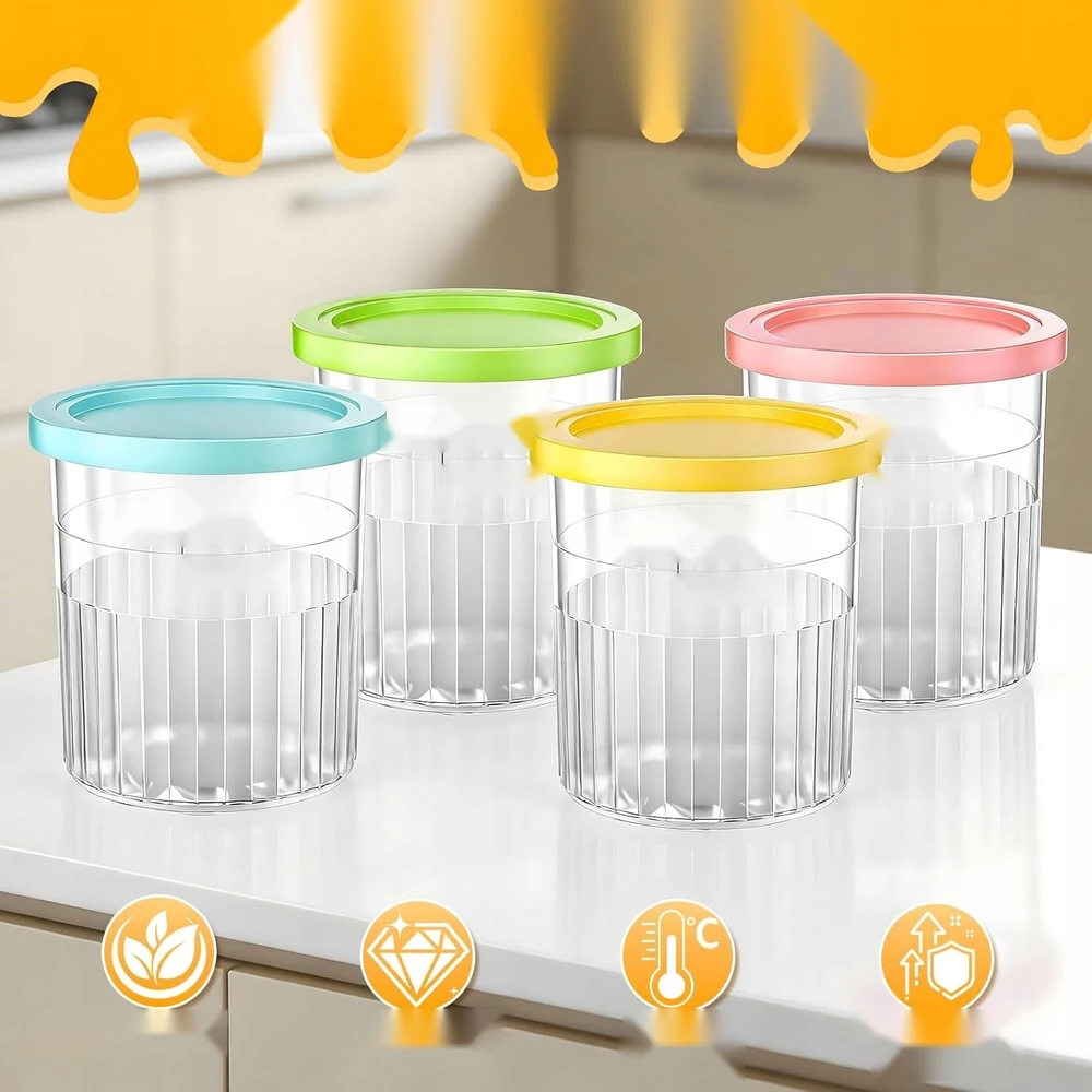 LEDŲ INDĖLIAI 4 VIENETAI SU DANČIAIS ​​ROŽINĖ 710ML 800ML BE BPA