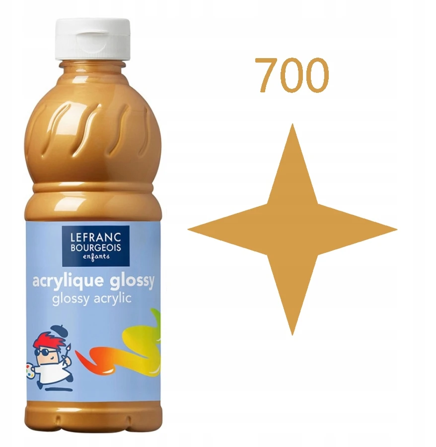 Lefranc Bourgeois Akriliniai dažai LB Enfants Glossy 500ml 700 auksinis