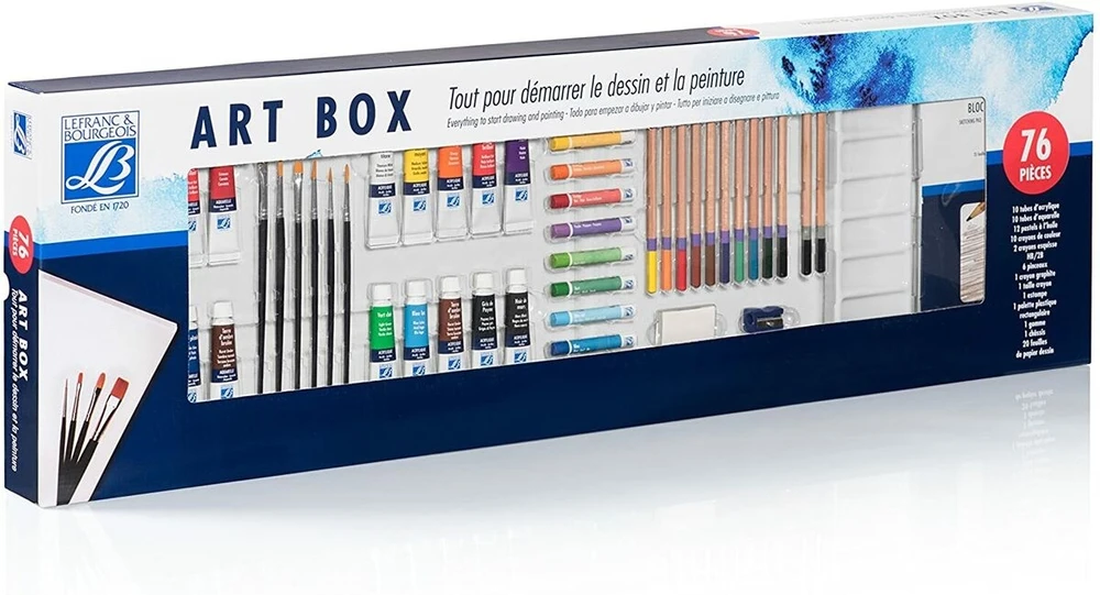 Lefranc Bourgeois Art Box 76 detalių dažų rinkinys