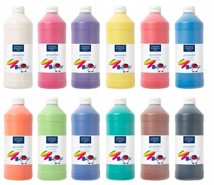 Lefranc & Bourgeois tempera dažai, 1l, geltoni