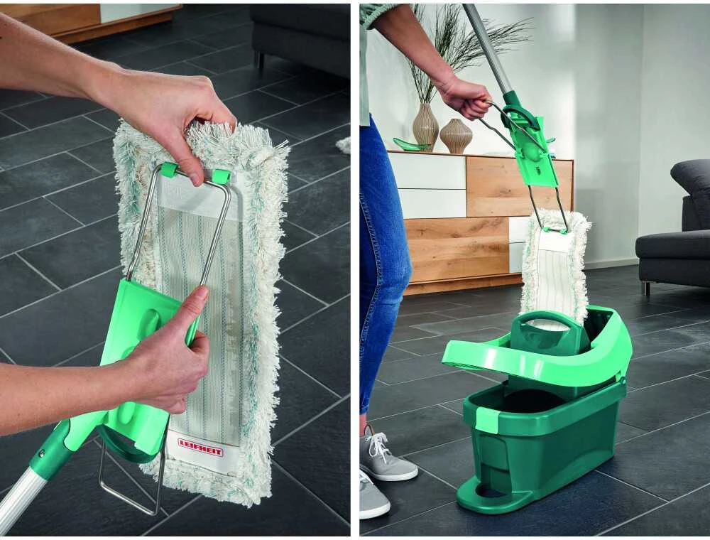 Leifheit Profi XL cotton plus mop Cotton/Fiber Pilkas, Turquoise, Baltas