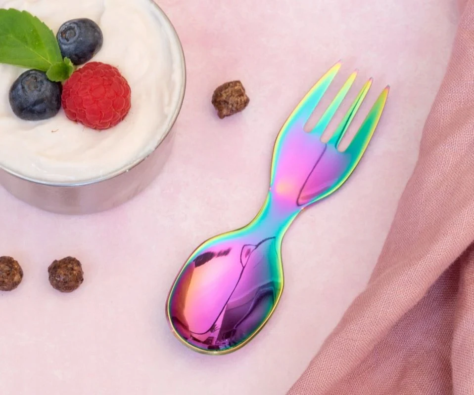 LEKKABOX SPORK plieno šaukštas, Rainbow