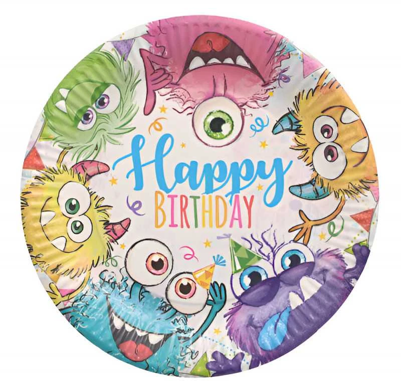 Papstar Lėkštė Funny Monsters 23cm 10vnt