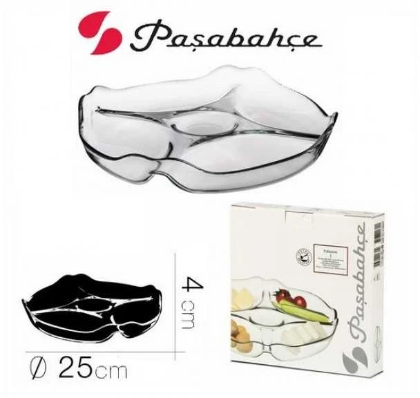 Pasabahce Lėkštė serviravimui 5 Dalių Stiklinė 25cm