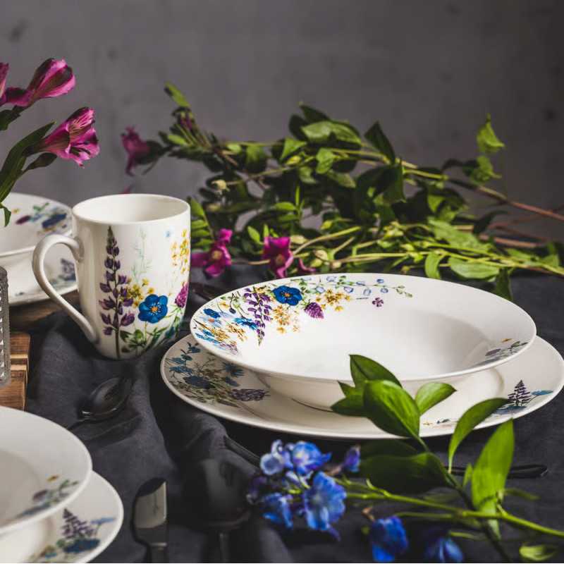 Lėkštė sriubai AMBITION FIORI 23 cm Porcelianinė