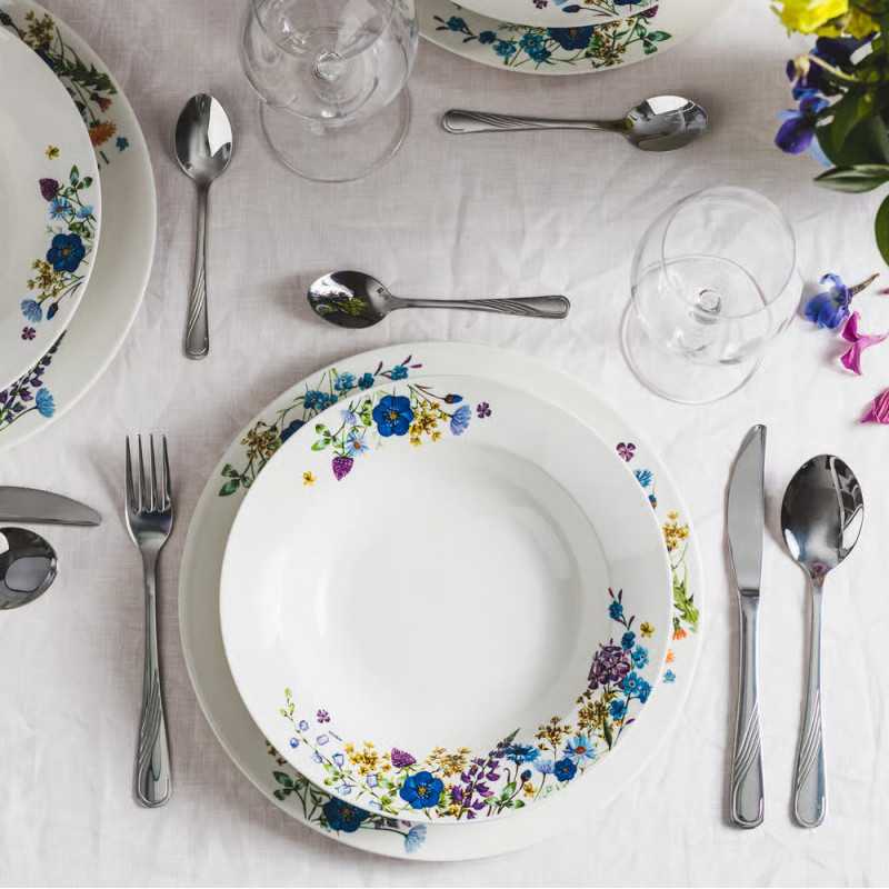 Lėkštė sriubai AMBITION FIORI 23 cm Porcelianinė