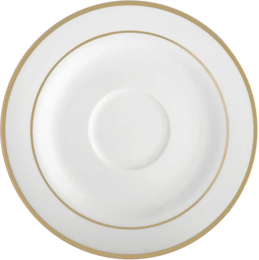Lėkštutė puodeliui Aura Gold Ambition 15.5cm balta