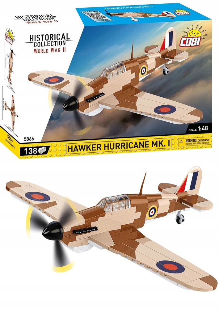 Lėktuvas - COBI - Hawker Hurricane MK.1 - Plastikas - Nuo 8 metų - Mišrus