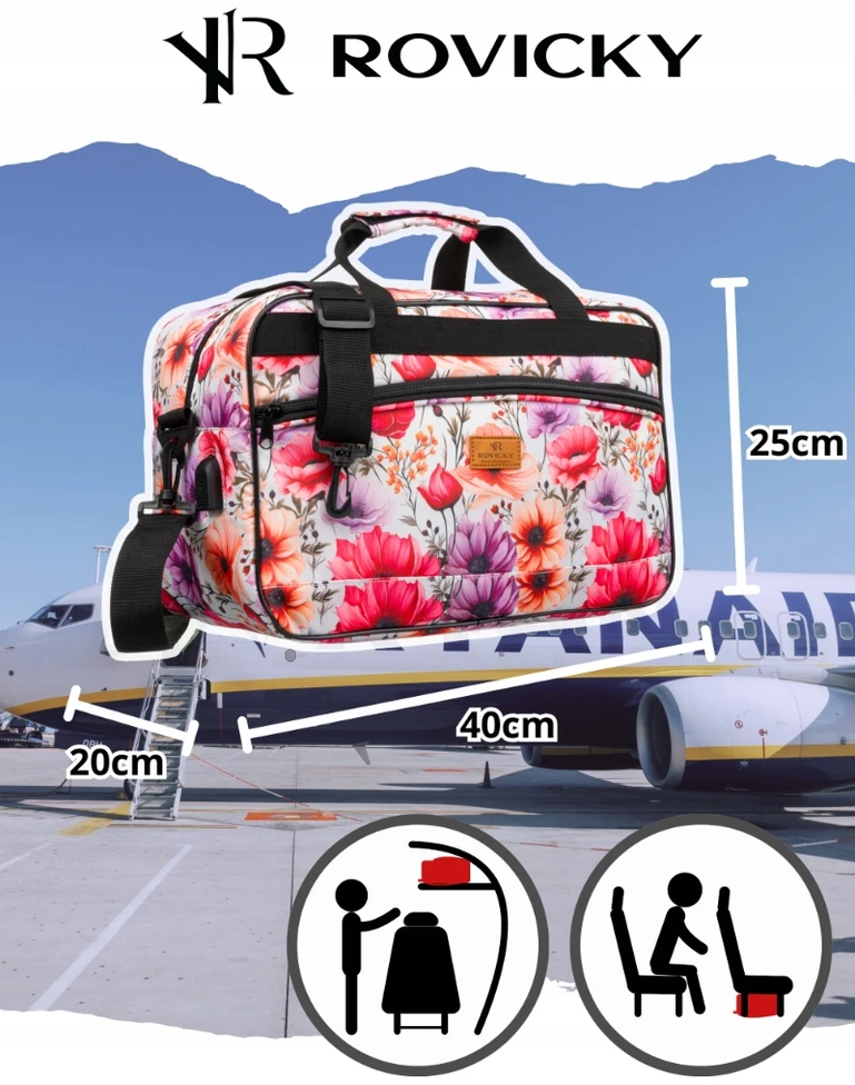 Tekstylna torba podróżna Rovicky R-TL15608