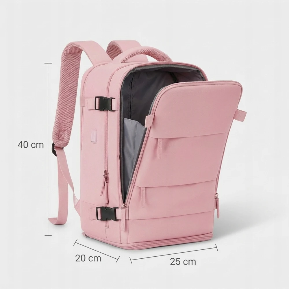LĖKTUVO KOPINĖ 40x20x25 be rankinio bagažo Wizzair rožinė 20L