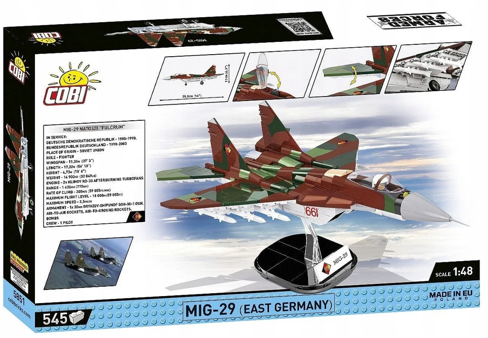 Cobi Klocki Ginkluotųjų pajėgų Mig-29 blokai (Rytų Vokietija)