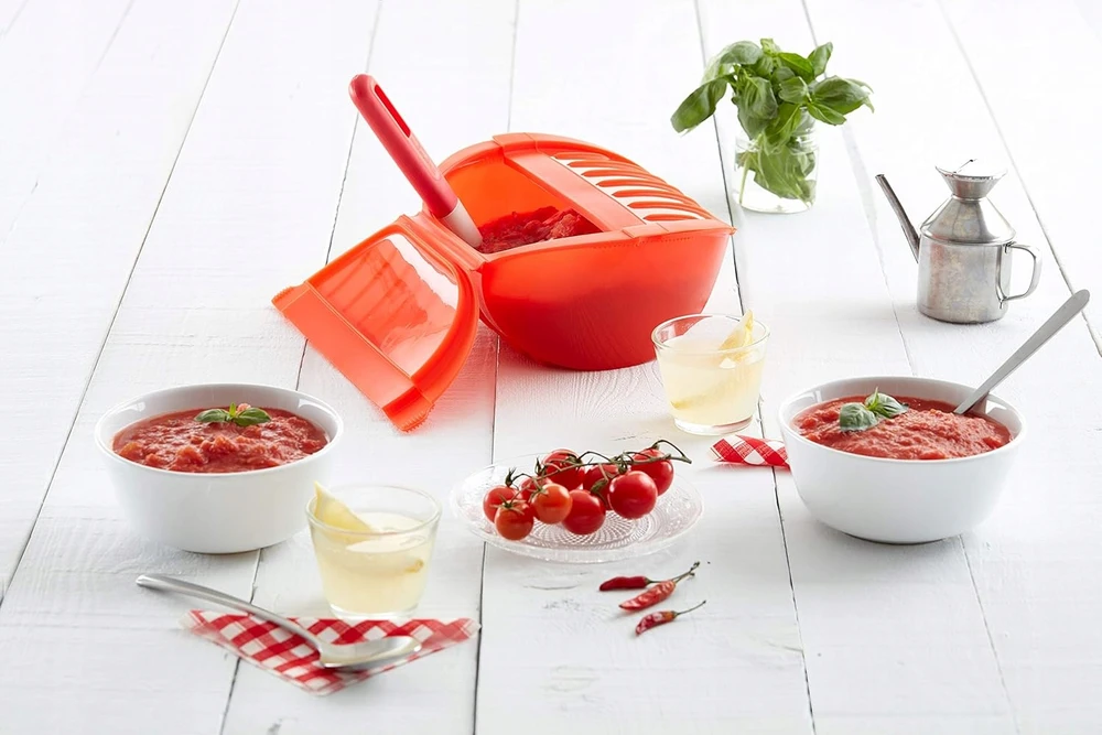 Lékué Ogya red 1l puodas mikrobangų krosnelei