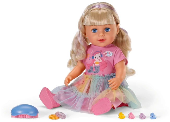 Zapf Lėlė - BABY BORN - Carla - 43 cm - Šviesūs, šukuojami plaukai - Judančios rankos