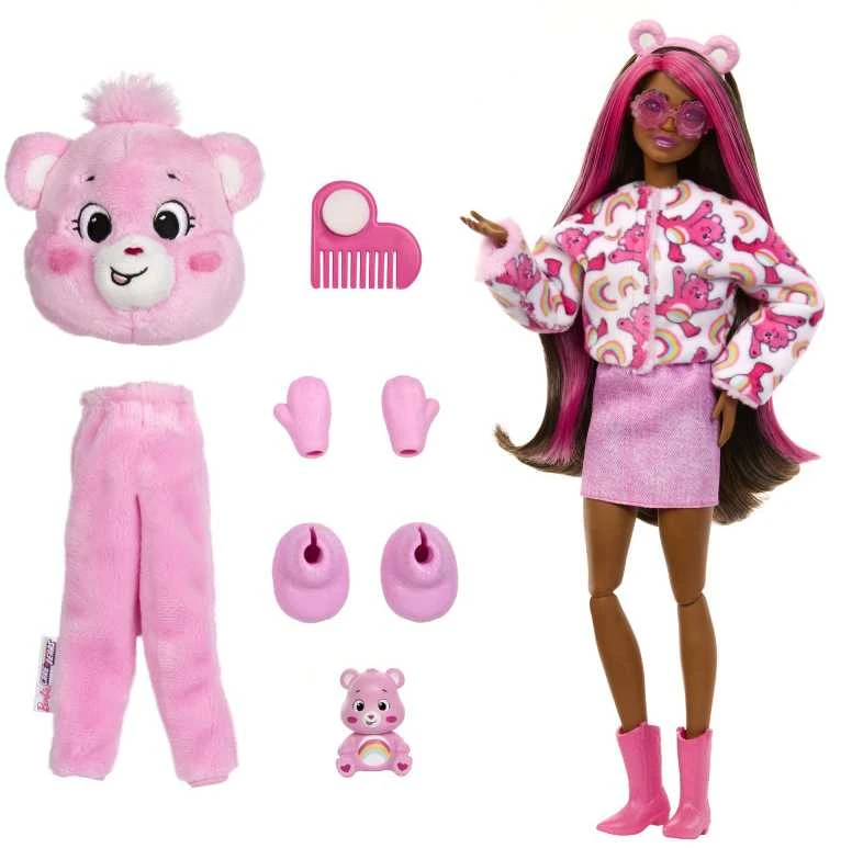 Mattel BARBIE CUTIE REVEAL CARE BEARS siuvrinukų rinkinys Cheer Bear (JCN95)