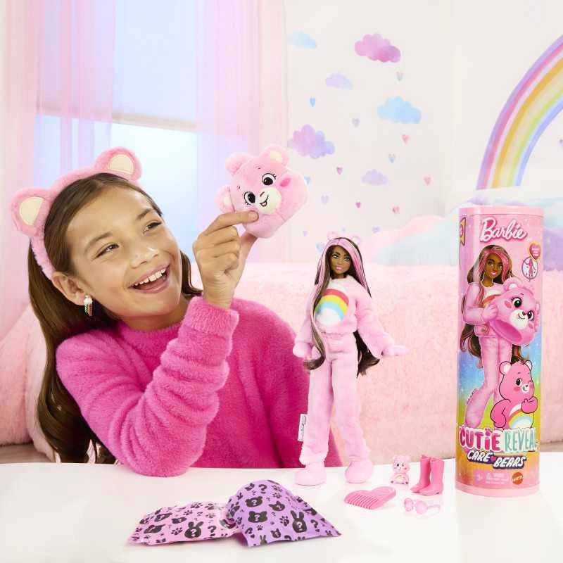 Mattel BARBIE CUTIE REVEAL CARE BEARS siuvrinukų rinkinys Cheer Bear (JCN95)