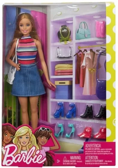 Barbie Barbė su 11 aksesuarų FVJ42