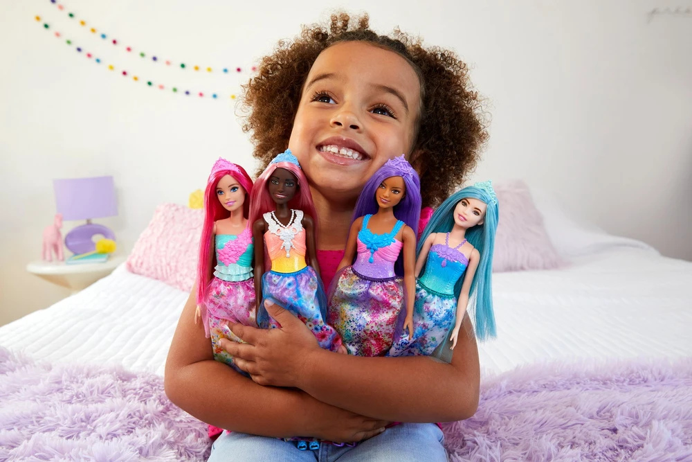 „Barbie Dreamtopia“ princesė ryškiais plaukais